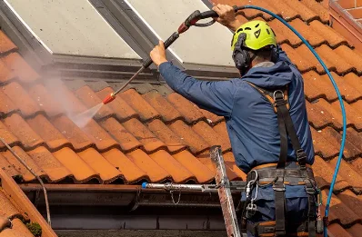 Démoussage et hydrofuge de toiture à Fluy
